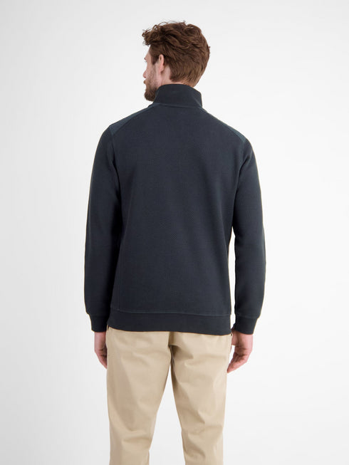 Lerros Men's Sweater with High Zip Collar - 2594421